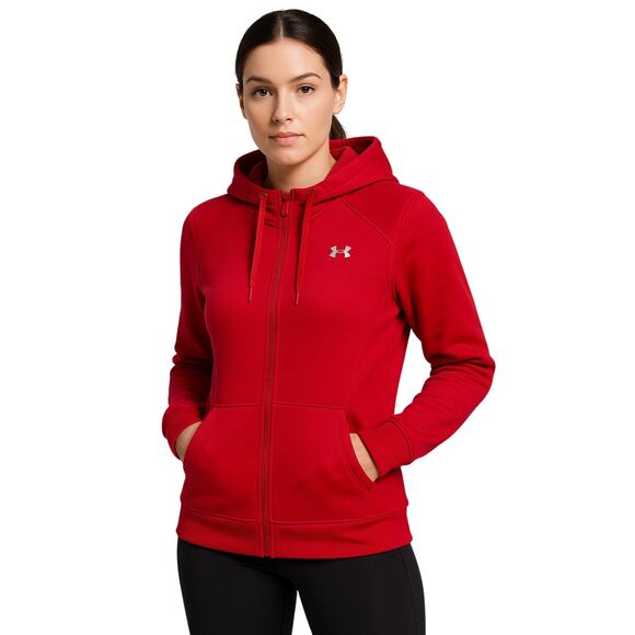 Under Armour ColdGear Fleece Hoodie – Women’s Large – Red - Picture 1 of 6